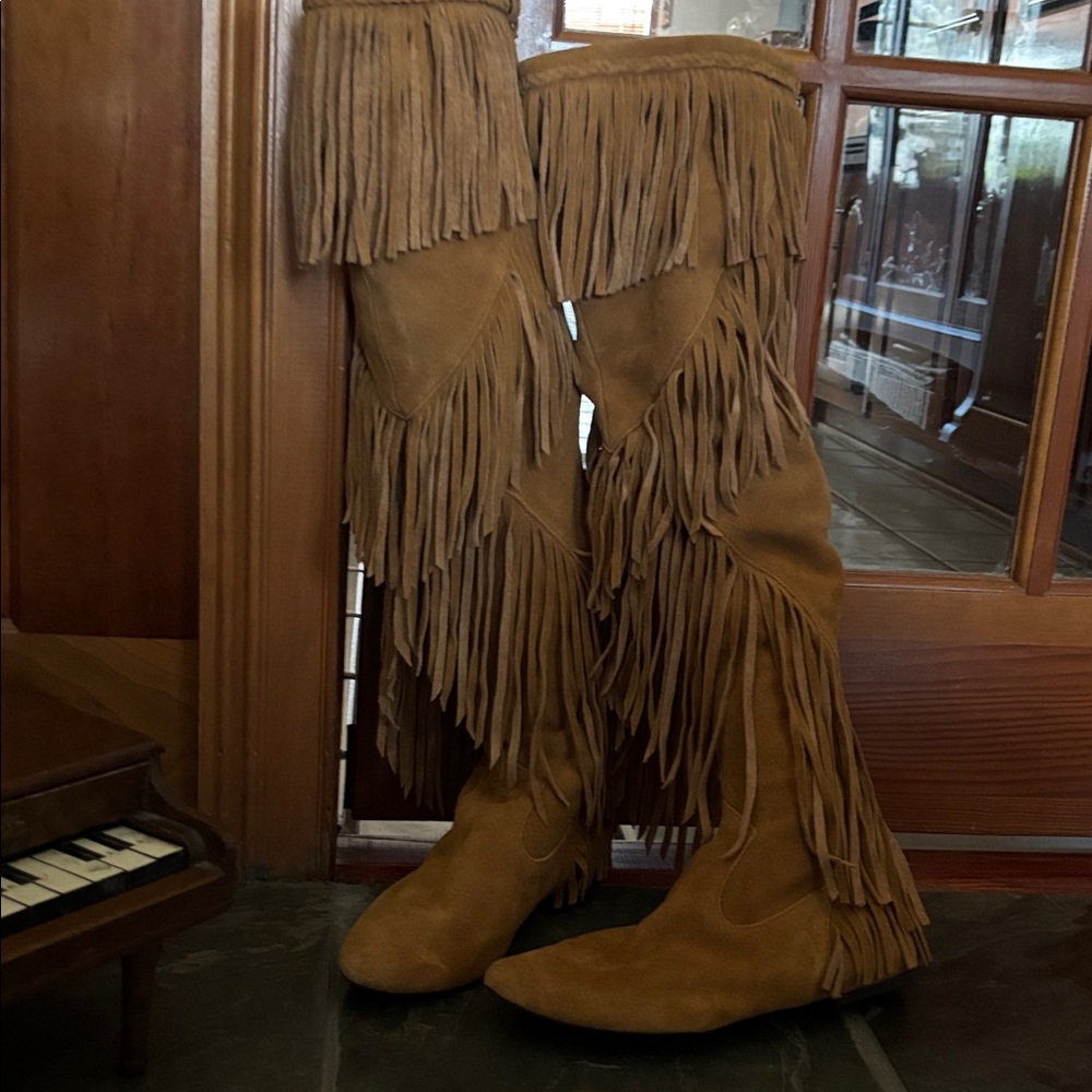 Sam Elderman Tasseled Suede high boots - Picture 3 of 14
